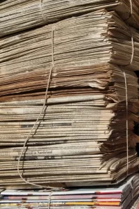 El reciclaje de papel periódico