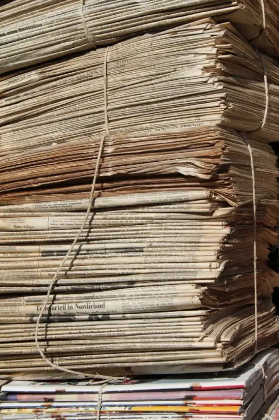 El reciclaje de papel periódico